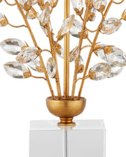 Forget-Me-Not Table Lamp in Clear / Chinois Gold Leaf