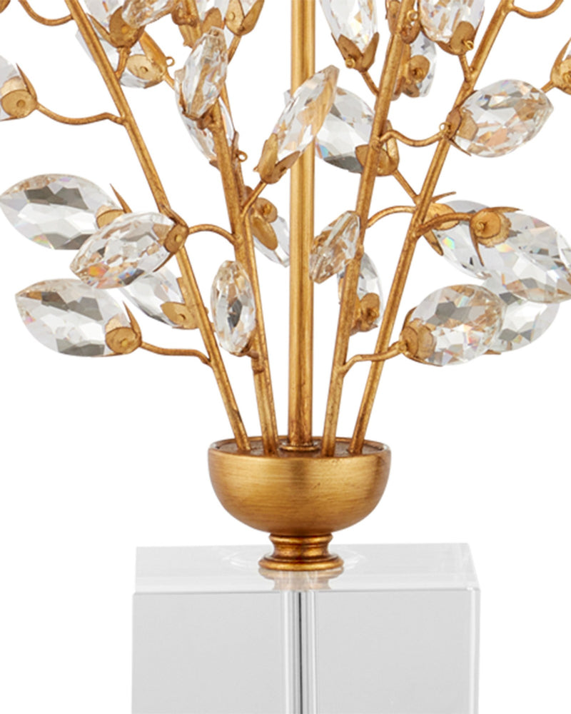 Forget-Me-Not Table Lamp in Clear / Chinois Gold Leaf