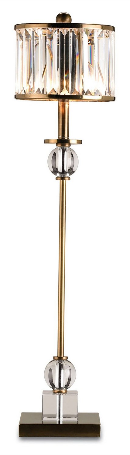 Parfait Table Lamp in Clear/Antique Brass