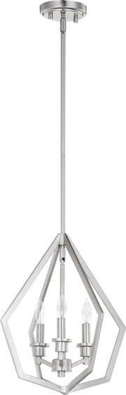 Knox 3 Light Mini Chandelier in Satin Nickel