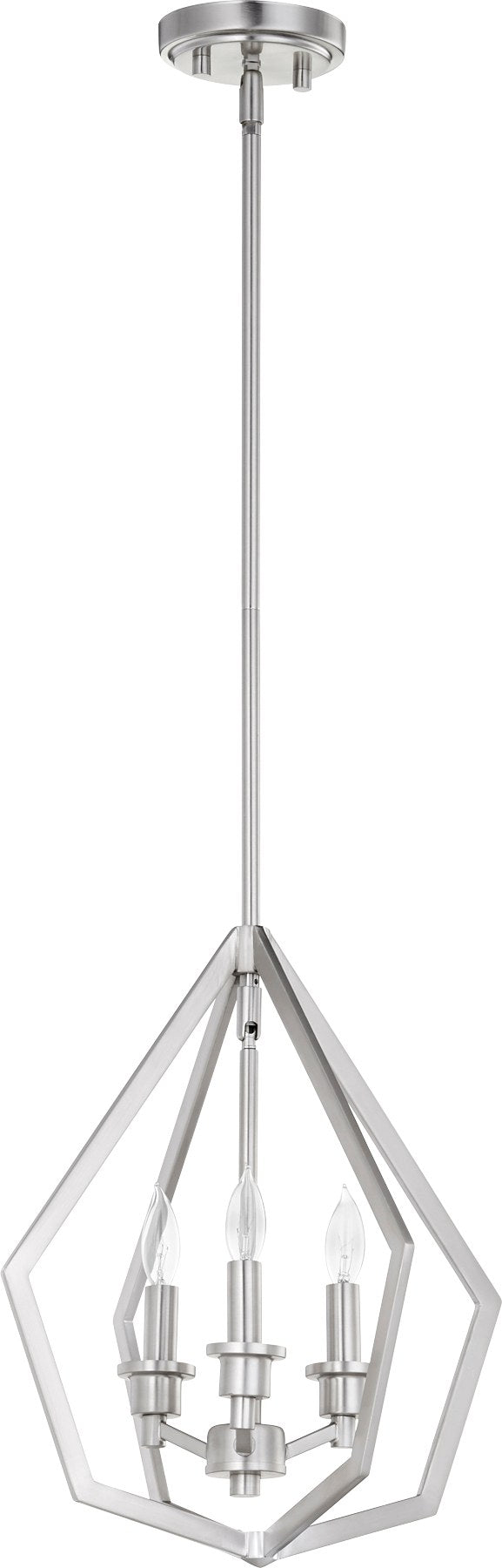 Knox 3 Light Mini Chandelier in Satin Nickel