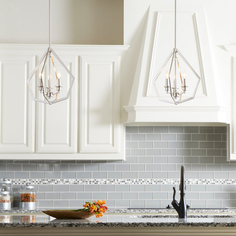 Knox 3 Light Mini Chandelier in Satin Nickel