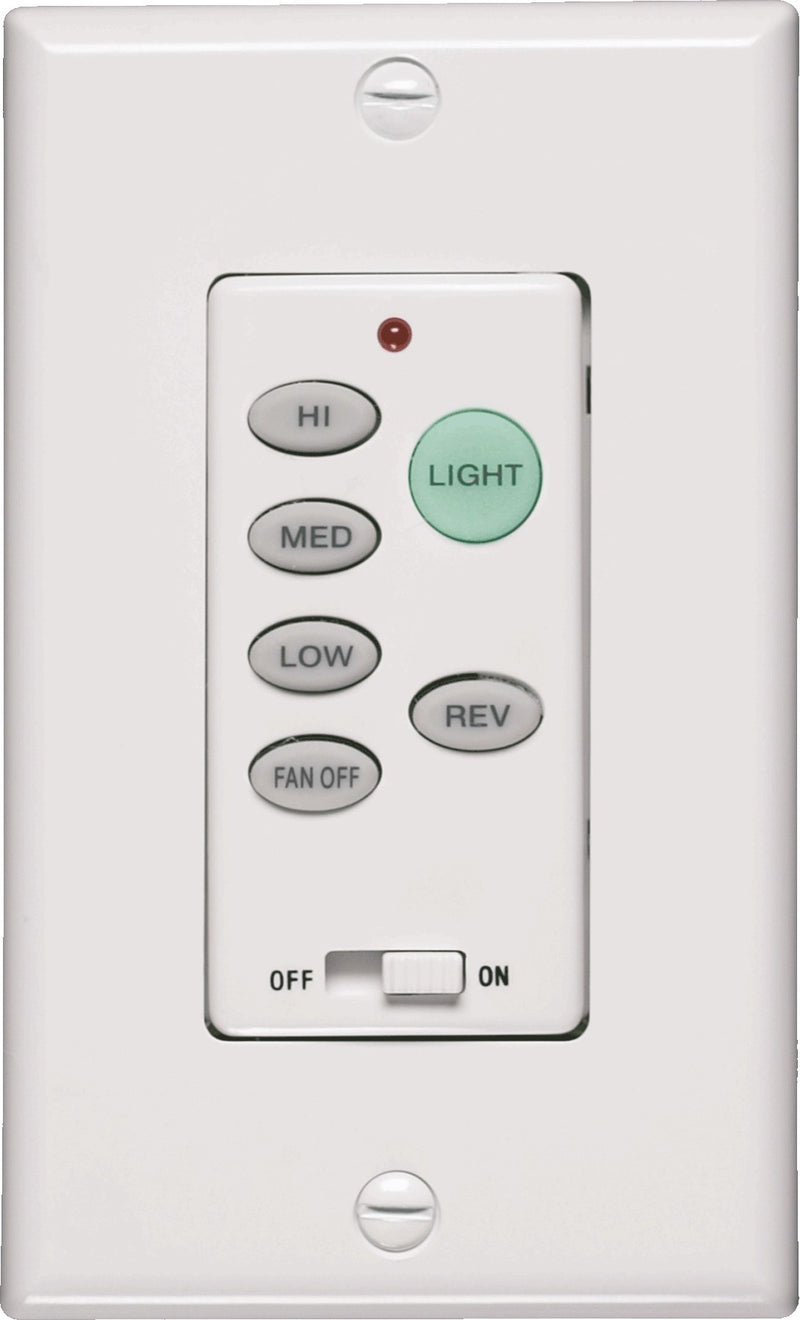 Forward/Reverse Fan Control with Downlight in White