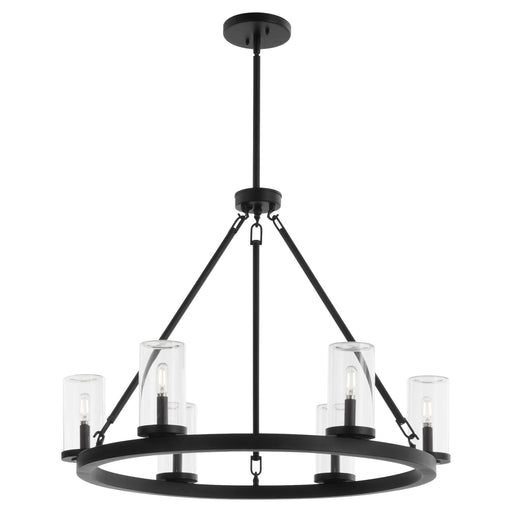 Gentry 6 Light Outdoor Chandelier in Matte Black