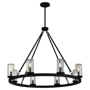 Gentry 8 Light Outdoor Chandelier in Matte Black