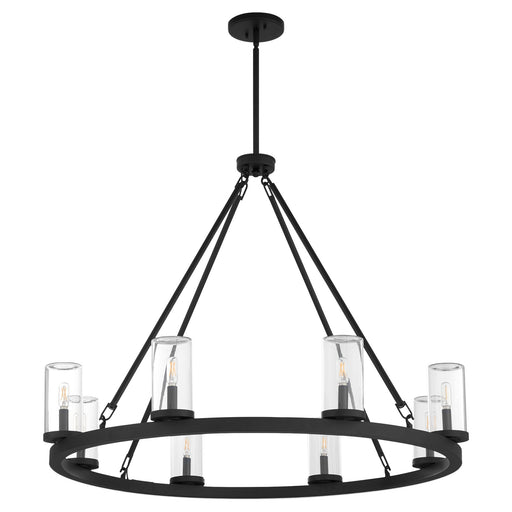 Gentry 8 Light Outdoor Chandelier in Matte Black