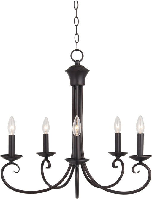 Loft 5 Light Chandelier in Oil Rubbed Bronze