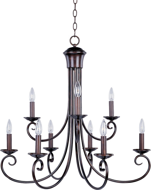 Loft 9 Light Chandelier in Oil Rubbed Bronze
