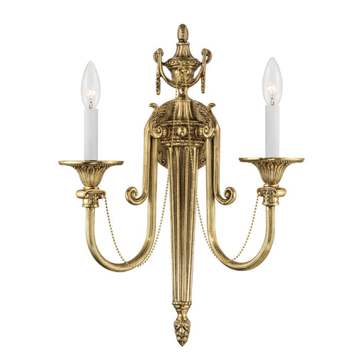 Langley 2 Light 15" Sconce in Olde Brass