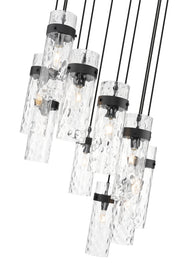 Fontaine 11 Light 26.25" Pendant in Matte Black
