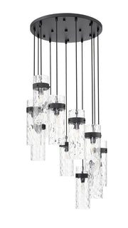 Fontaine 11 Light 26.25" Pendant in Matte Black