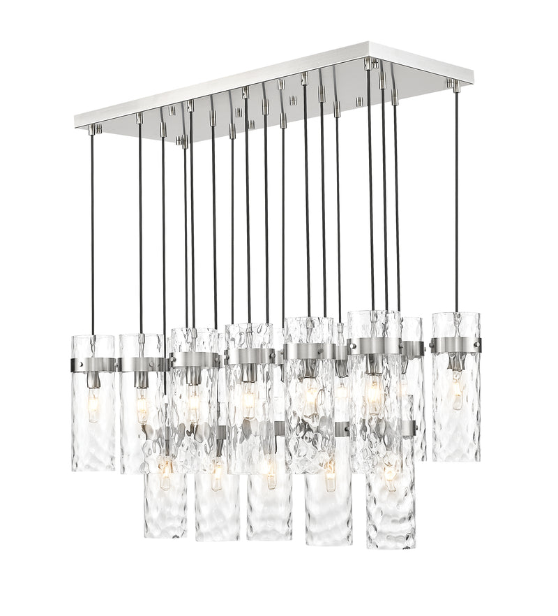 Fontaine 17 Light 44.25" Linear Pendant in Brushed Nickel