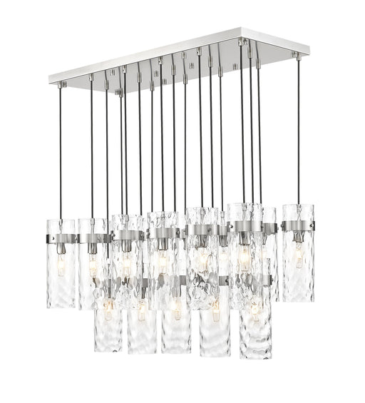Fontaine 17 Light 44.25" Linear Pendant in Brushed Nickel