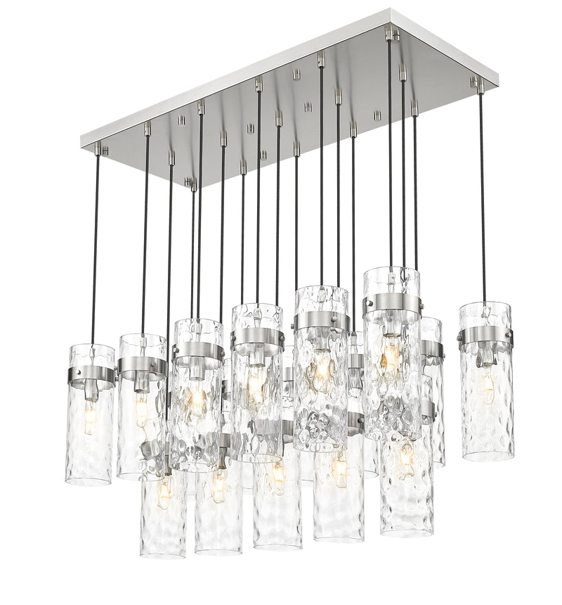 Fontaine 17 Light 44.25" Linear Pendant in Brushed Nickel