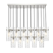 Fontaine 17 Light 44.25" Linear Pendant in Brushed Nickel