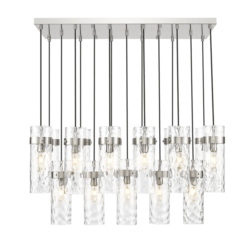 Fontaine 17 Light 44.25" Linear Pendant in Brushed Nickel