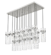 Fontaine 17 Light 44.25" Linear Pendant in Brushed Nickel