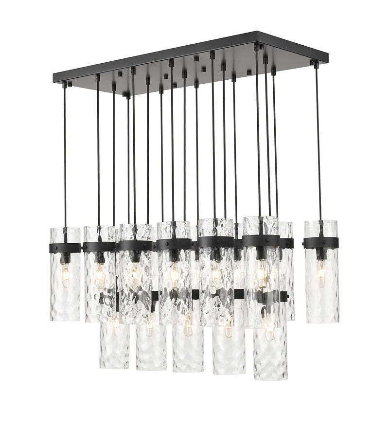 Fontaine 17 Light 44.25" Linear Pendant in Matte Black