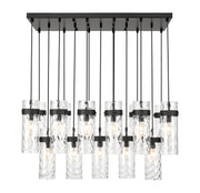 Fontaine 17 Light 44.25" Linear Pendant in Matte Black