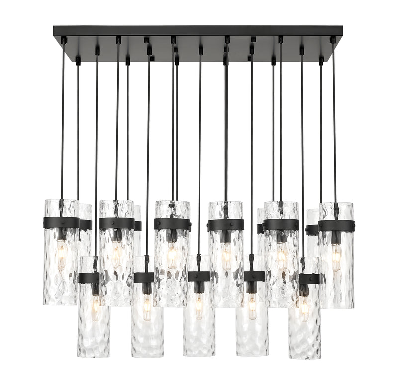 Fontaine 17 Light 44.25" Linear Pendant in Matte Black