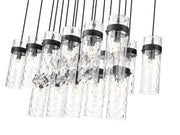 Fontaine 17 Light 44.25" Linear Pendant in Matte Black