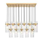 Fontaine 17 Light 44.25" Linear Pendant in Rubbed Brass