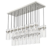 Fontaine 23 Light 54.5" Linear Pendant in Brushed Nickel