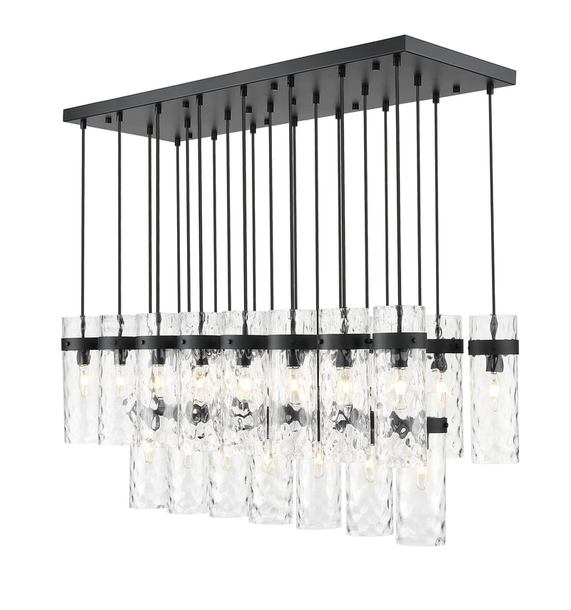 Fontaine 23 Light 54.5" Linear Pendant in Matte Black