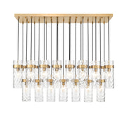 Fontaine 23 Light 54.5" Linear Pendant in Rubbed Brass