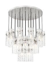 Fontaine 27 Light 39.5" Pendant in Brushed Nickel