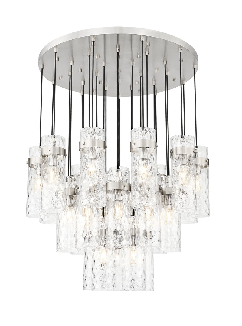 Fontaine 27 Light 39.5" Pendant in Brushed Nickel
