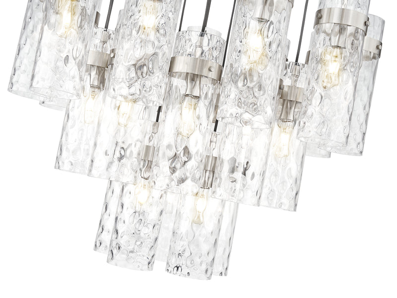 Fontaine 27 Light 39.5" Pendant in Brushed Nickel