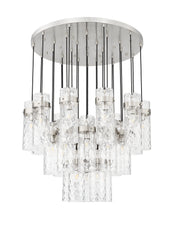 Fontaine 27 Light 39.5" Pendant in Brushed Nickel