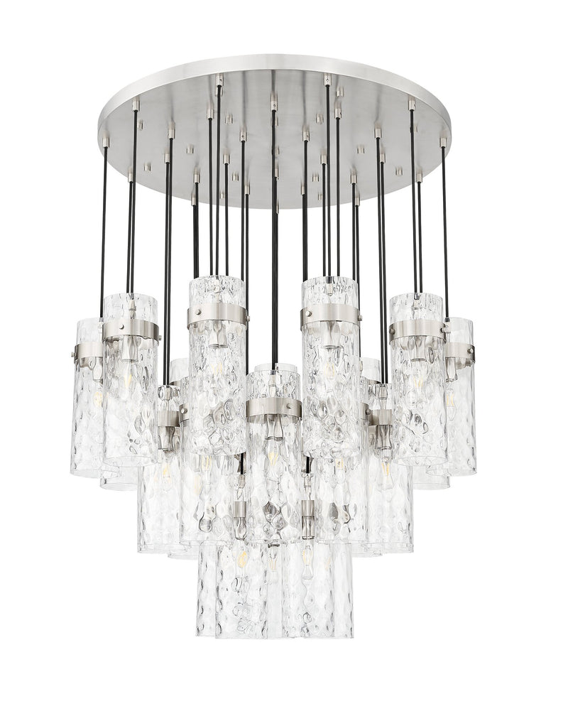 Fontaine 27 Light 39.5" Pendant in Brushed Nickel