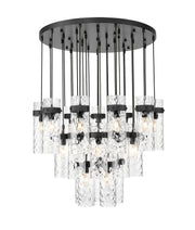 Fontaine 27 Light 39.5" Pendant in Matte Black