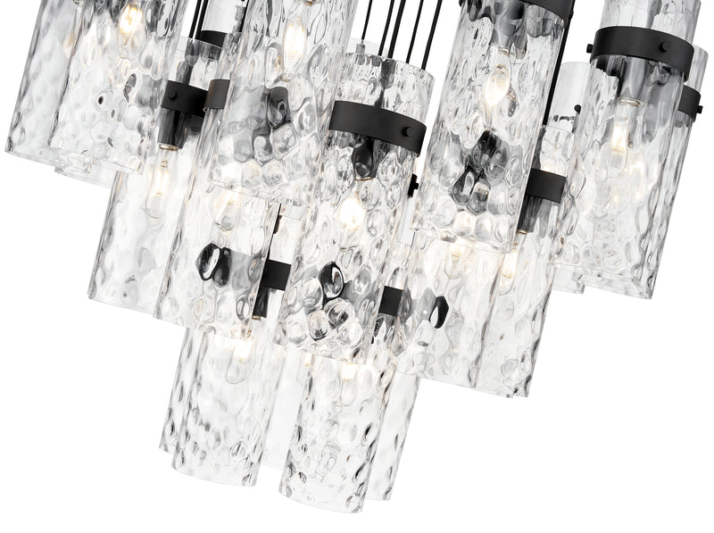 Fontaine 27 Light 39.5" Pendant in Matte Black