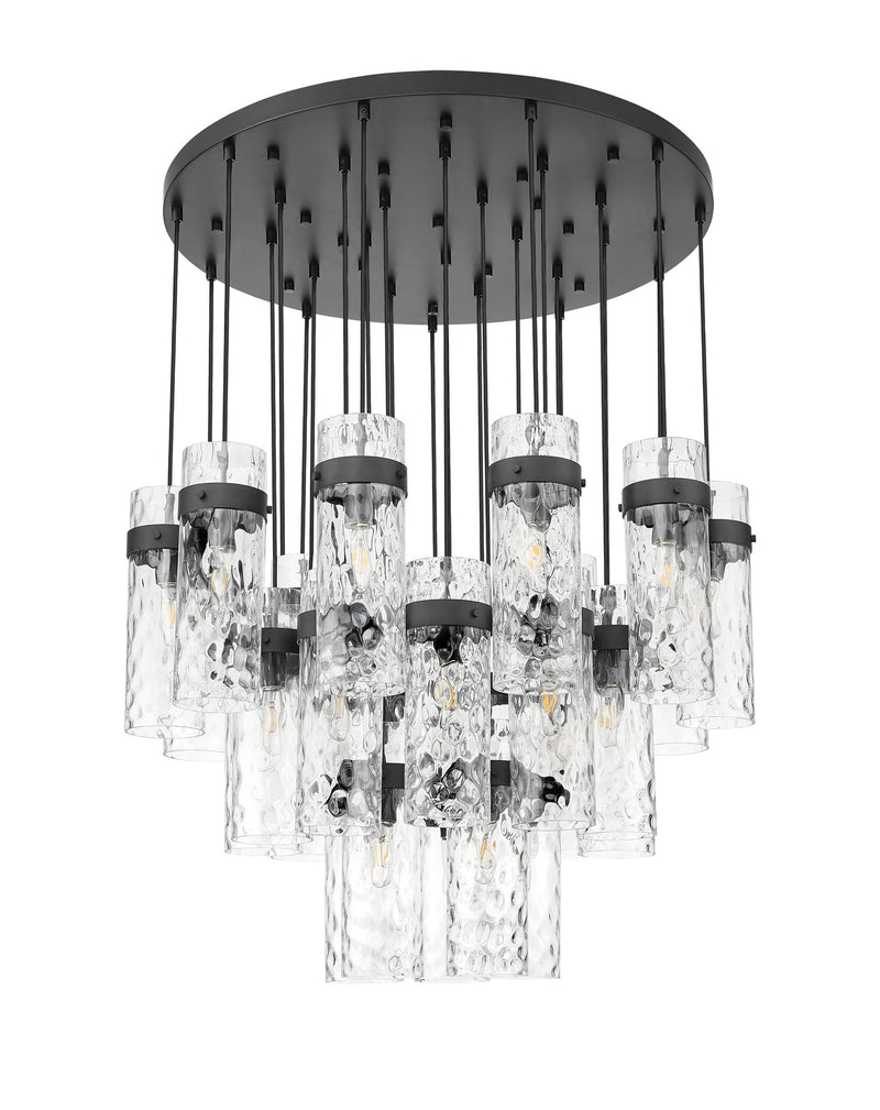 Fontaine 27 Light 39.5" Pendant in Matte Black