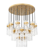 Fontaine 27 Light 39.5" Pendant in Rubbed Brass