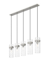 Fontaine 5 Light 44.25" Linear Pendant in Brushed Nickel