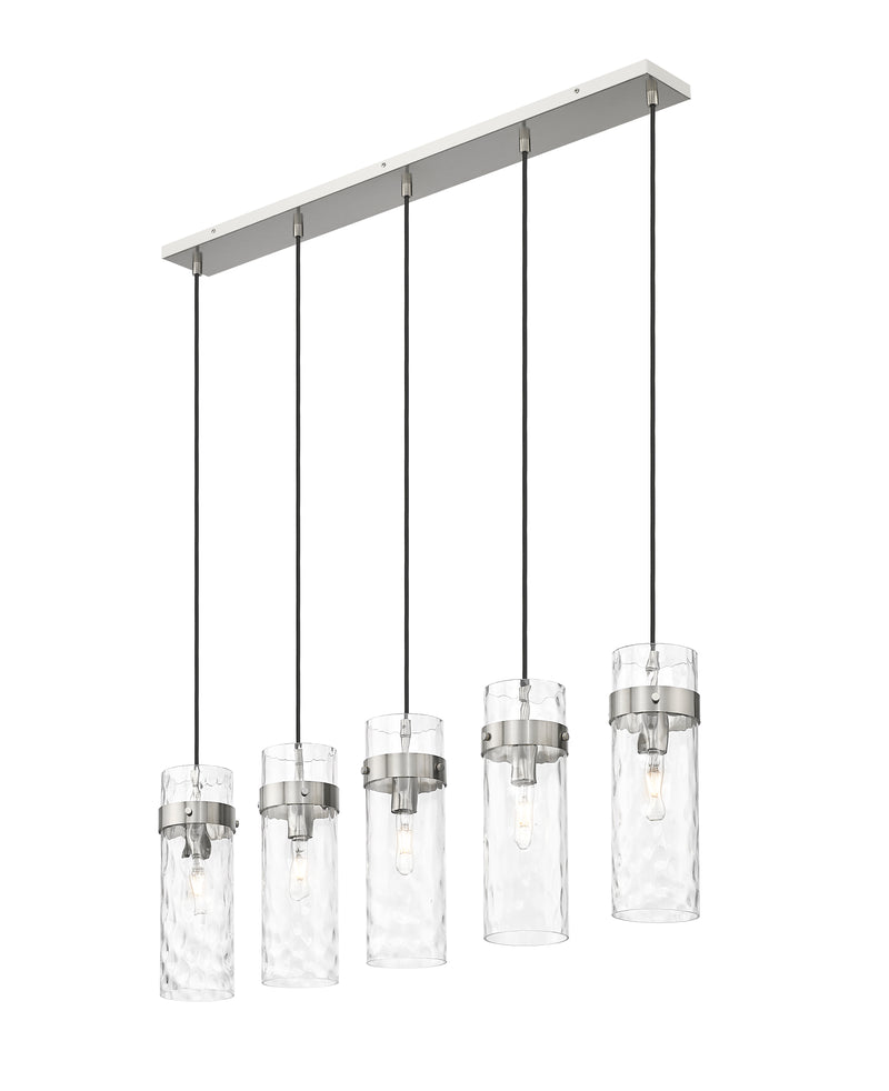 Fontaine 5 Light 44.25" Linear Pendant in Brushed Nickel