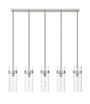 Fontaine 5 Light 44.25" Linear Pendant in Brushed Nickel