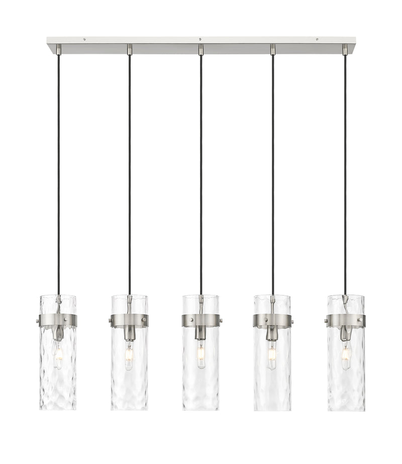 Fontaine 5 Light 44.25" Linear Pendant in Brushed Nickel