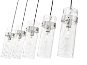 Fontaine 5 Light 44.25" Linear Pendant in Brushed Nickel