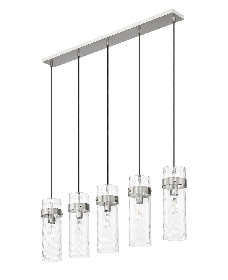 Fontaine 5 Light 44.25" Linear Pendant in Brushed Nickel
