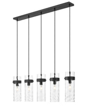 Fontaine 5 Light 44.25" Linear Pendant in Matte Black