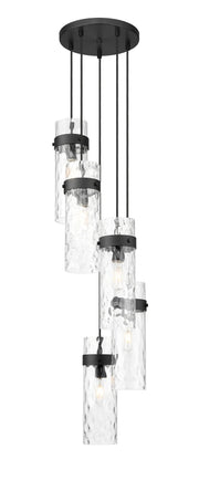 Fontaine 5 Light 14.5" Pendant in Matte Black