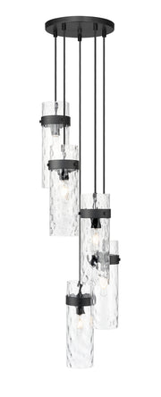 Fontaine 5 Light 14.5" Pendant in Matte Black