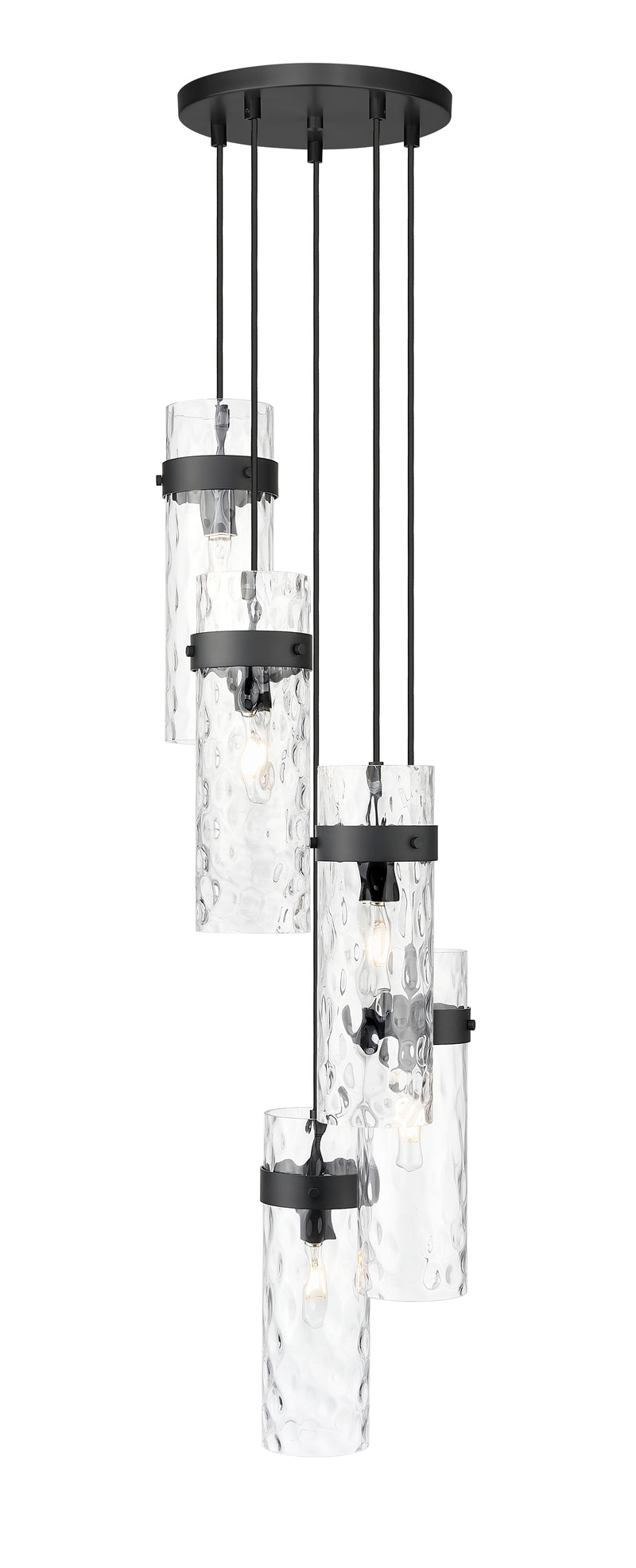 Fontaine 5 Light 14.5" Pendant in Matte Black