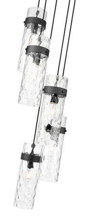 Fontaine 5 Light 14.5" Pendant in Matte Black