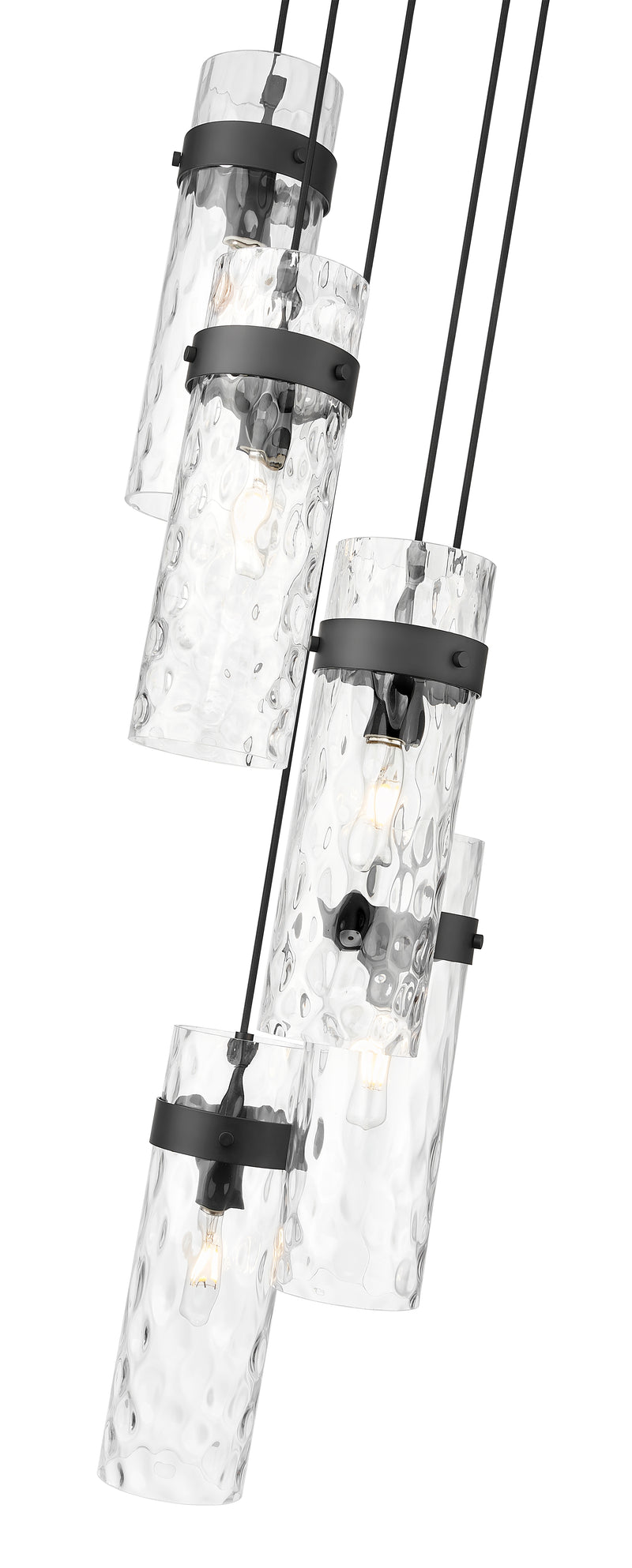 Fontaine 5 Light 14.5" Pendant in Matte Black